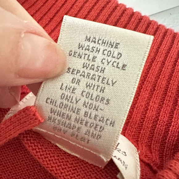 Studio Works Cardigan Sweater Womens 3X Rust Orange Full Zip Cotton Fall Autumn - Picture 6 of 8